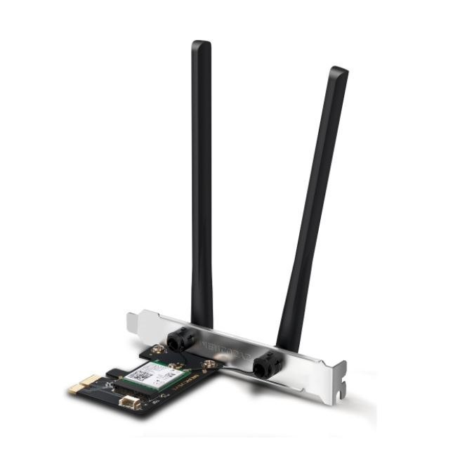 TP-Link Mercusys Ma80xe Ax3000 Wi-Fi 6 Bluetooth 5.2 PCIe Adapter, 2402Mbps @5 GHz, 574Mbps @2.4GHz