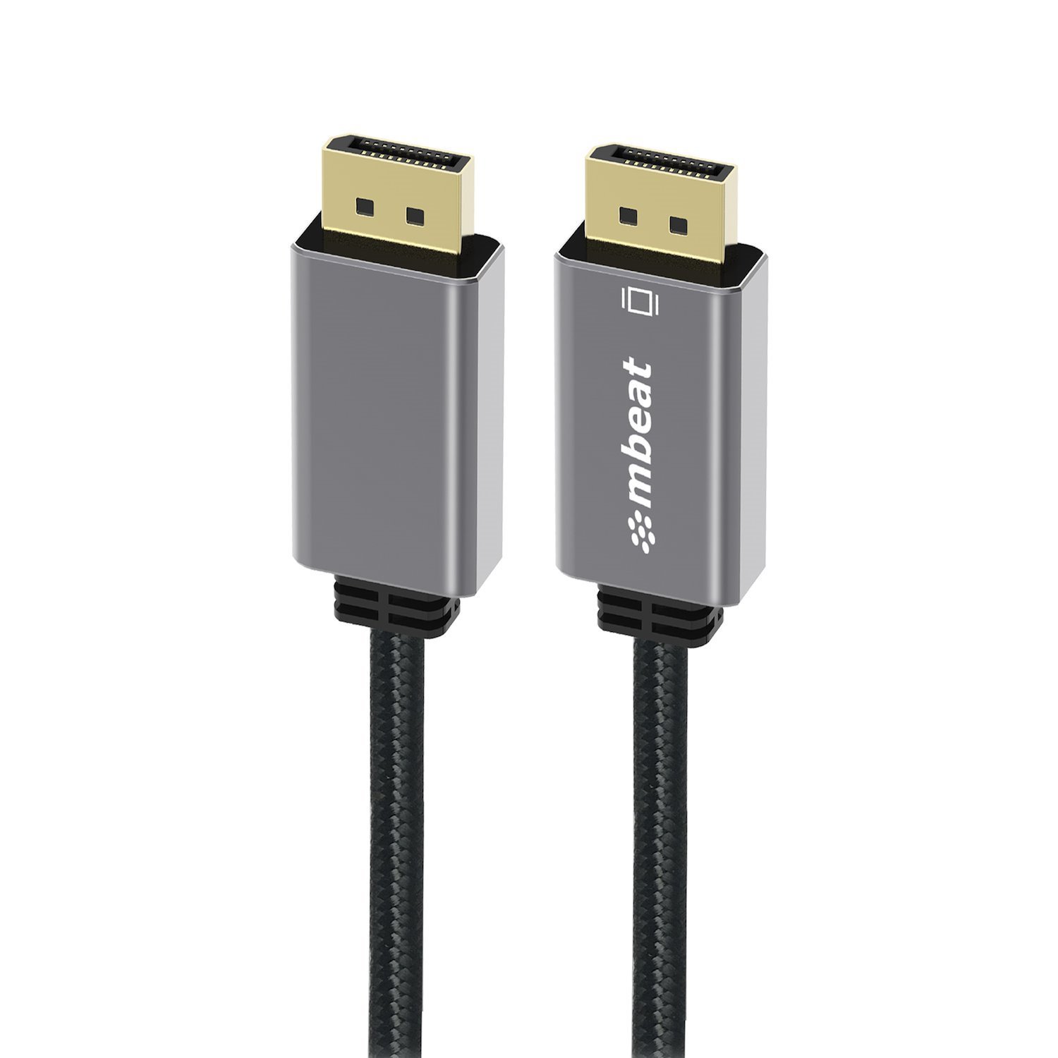 Mbeat Tough Link 1.8M Display Port Cable V1.4 - Connects Computer, Laptop To HDTV, Monitor, Gaming Console, Supports 8K@60Hz (7680×4320) - Space Grey