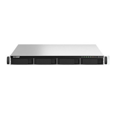 Qnap 4-Bay Nas(No Disk) Celeron QC 2.0GHz, 8GB, 2.5GbE(2), PCIe, 1U, Rpsu, 3YR WTY