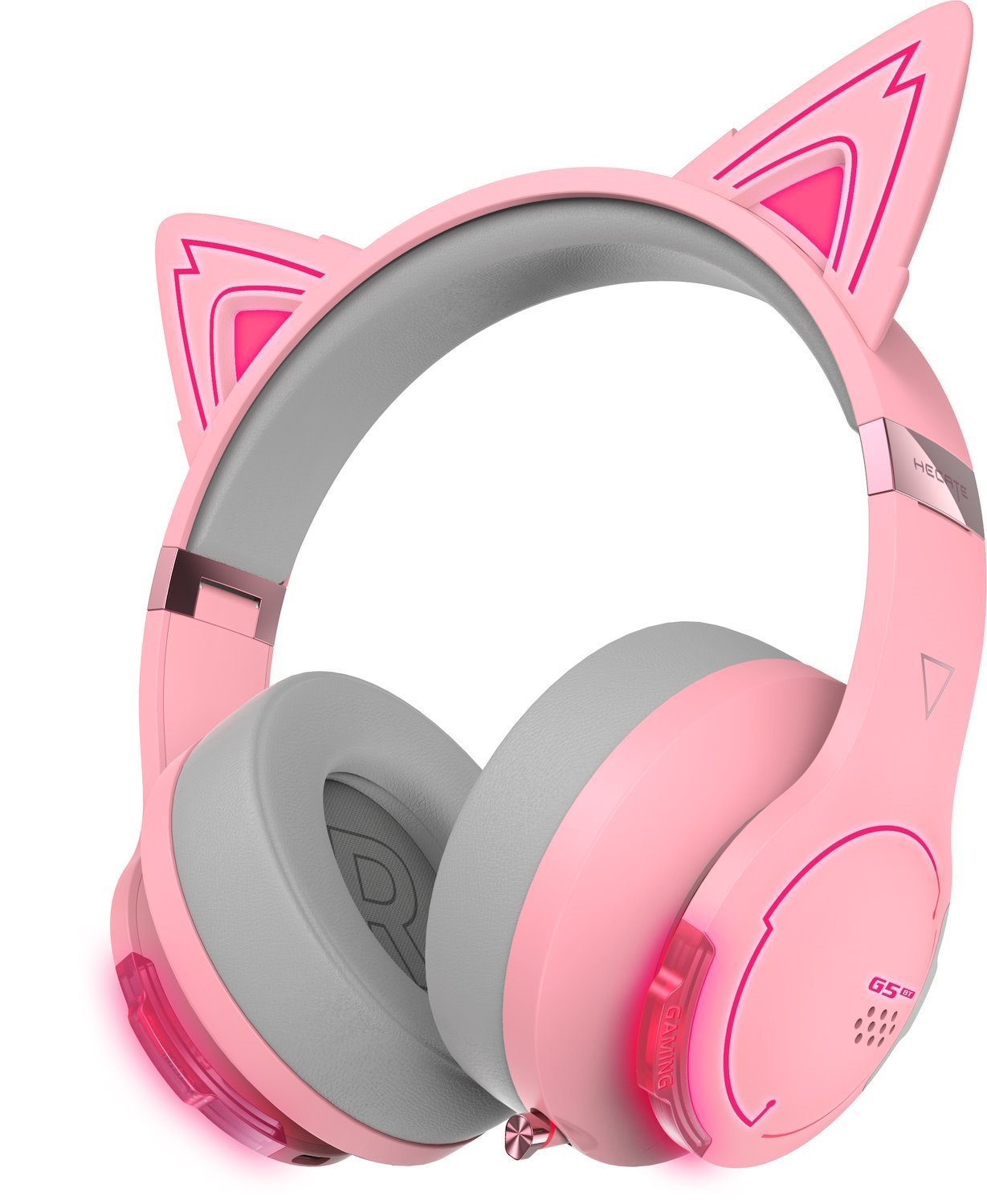 Edifier G5BT Cat Pink Hi-Res Bluetooth Gaming Headset With Hi-Res, Low Latency 45MS (+5MS), RGB Lighting, Multi-Mode, Bluetooth V5.2/Aux