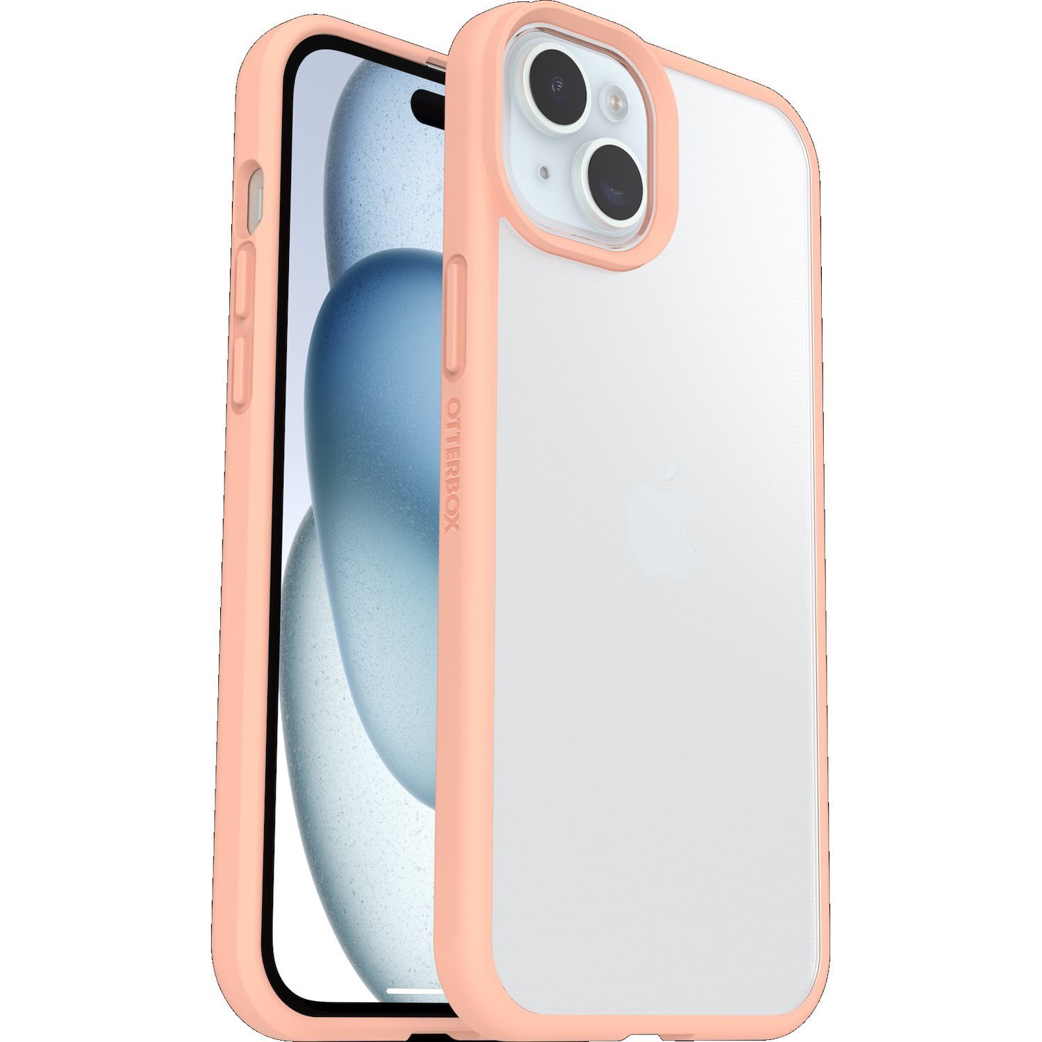 OtterBox React Case for Apple iPhone 15 Plus Smartphone - Clear, Peach