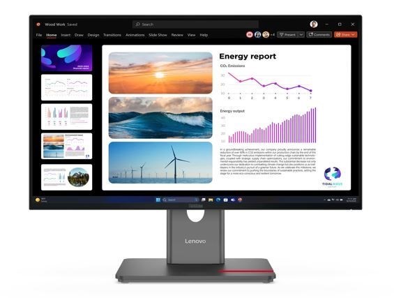 Lenovo P24Q-40 23.8" Wled Ips QHD (16:9), Hdmi, DP, Usbb, Usb(3), Pivot, H/Adj, 3YR