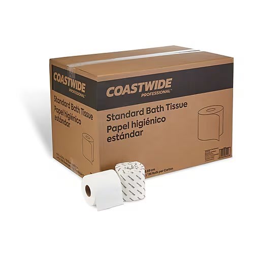Coastwide Professional™ Toilet Paper, 2-ply, White, 500 Sheets/Roll, 96 Rolls/Case