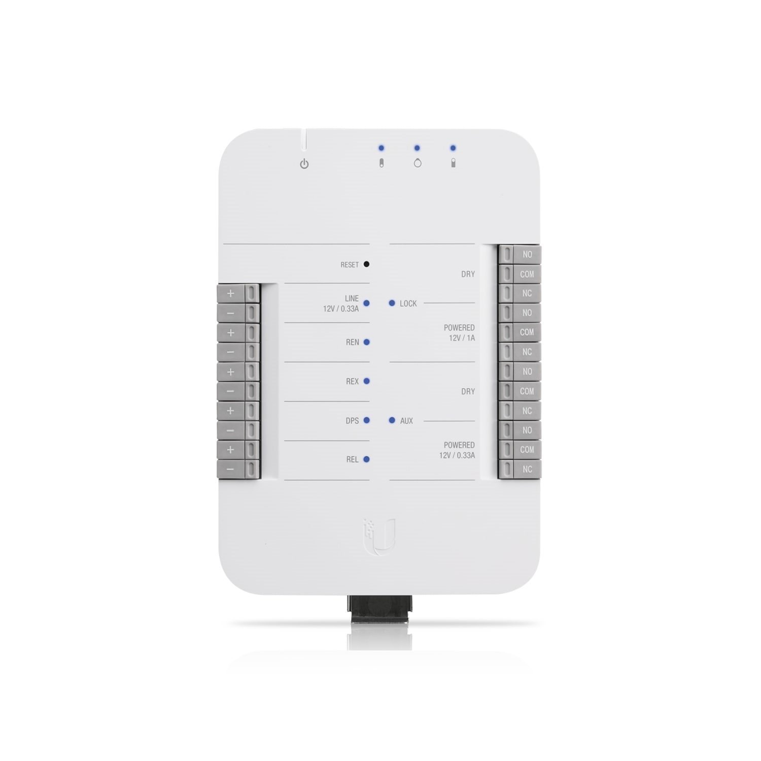 Ubiquiti UniFi Access Hub，Single Door Entry Mechanism，PoE Power, Support Ua-Lite& UA-PRO,Four Inputs &12V DRY Relays For Most Door Lock, 2Yr Warr