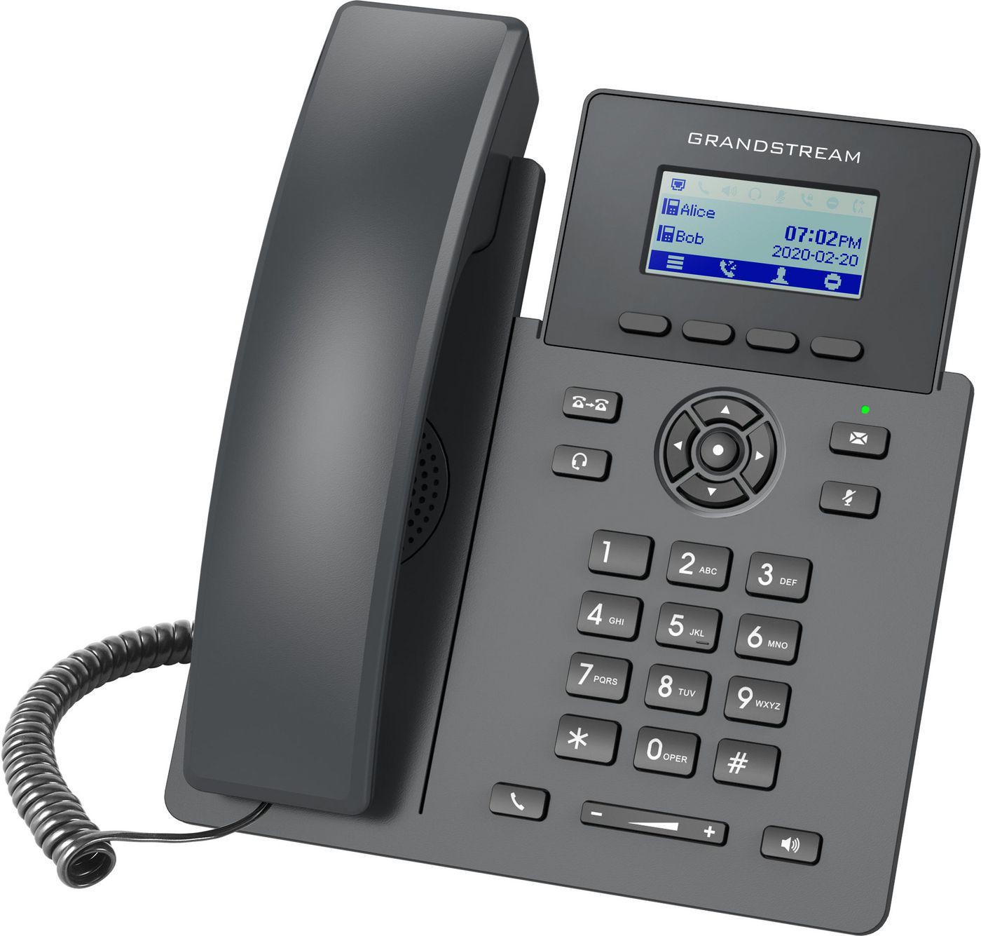 Grandstream Ip Phone Black 1 Lines LCD