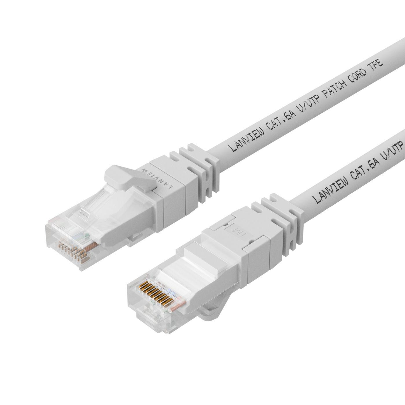 Lanview Cat6a Utp 0,25M White LSZH,