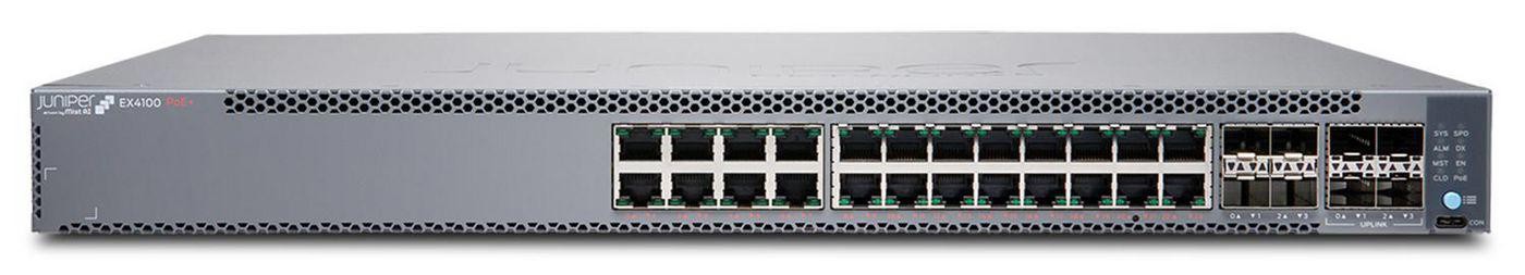 Juniper EX4100 EX4100-24P 24 Ports Manageable Ethernet Switch - 10 Gigabit Ethernet, Gigabit Ethernet, 25 Gigabit Ethernet - 10/100/1000Base-T, 10GBase-X, 25GBase-X - TAA Compliant