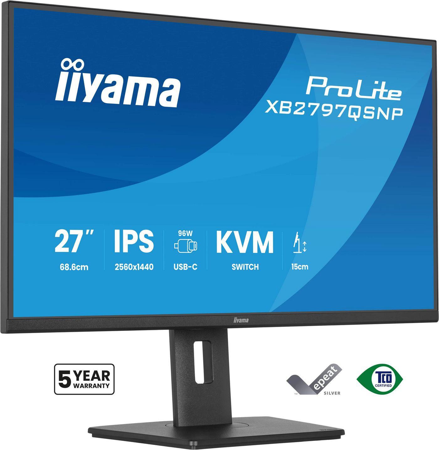 Iiyama 27" QHD Business Usb-C 96W PD