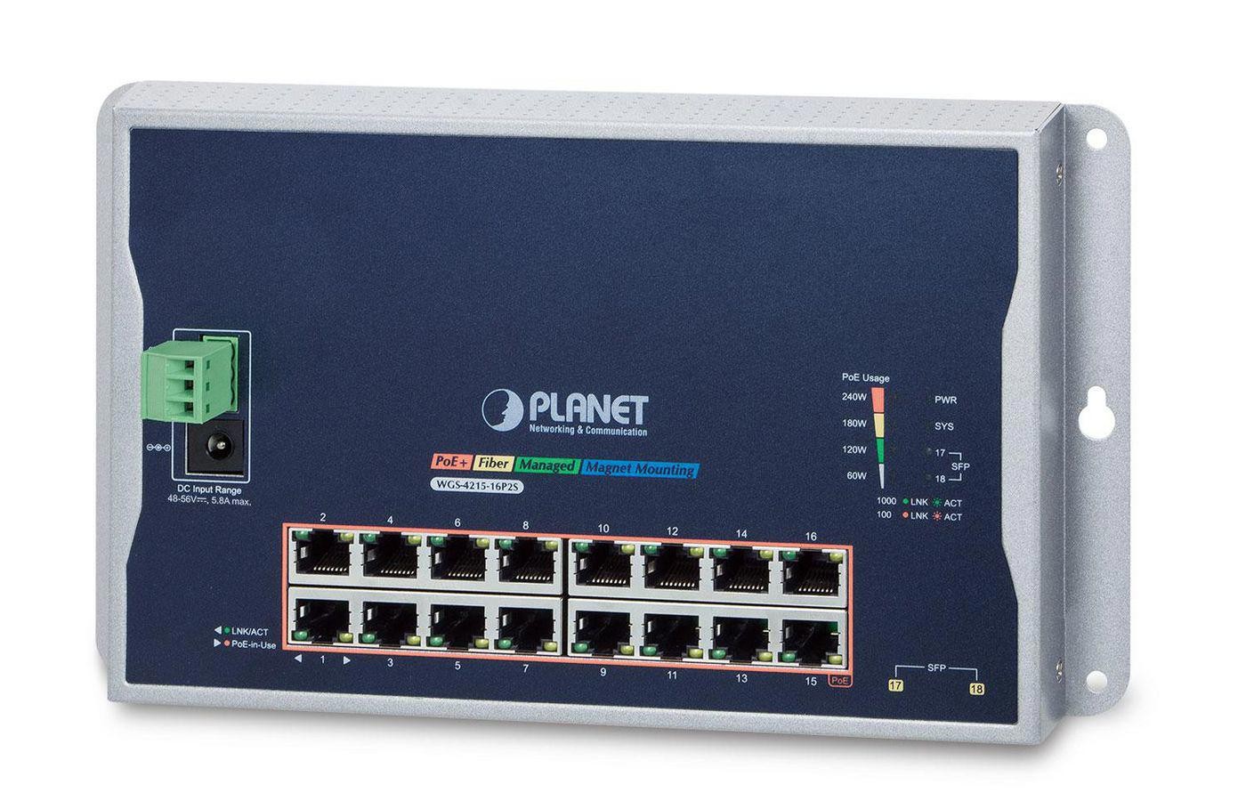 Planet Ip40, IPv6/IPv4, 16-Port 1000T
