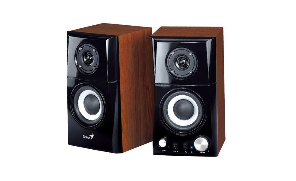 Genius Loudspeaker 2-Way Black, Wood