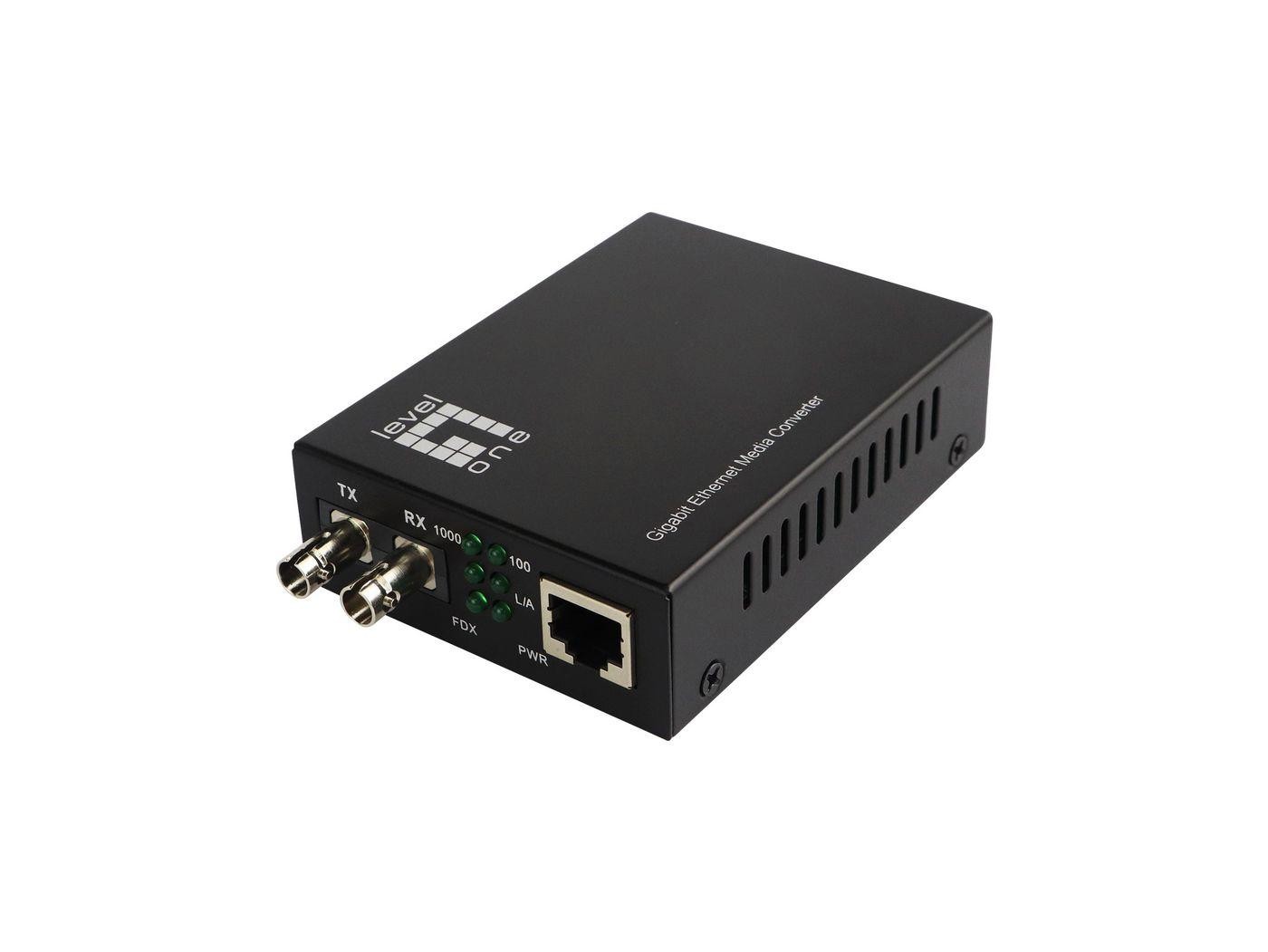 Level One RJ45 To ST Gigabit Media