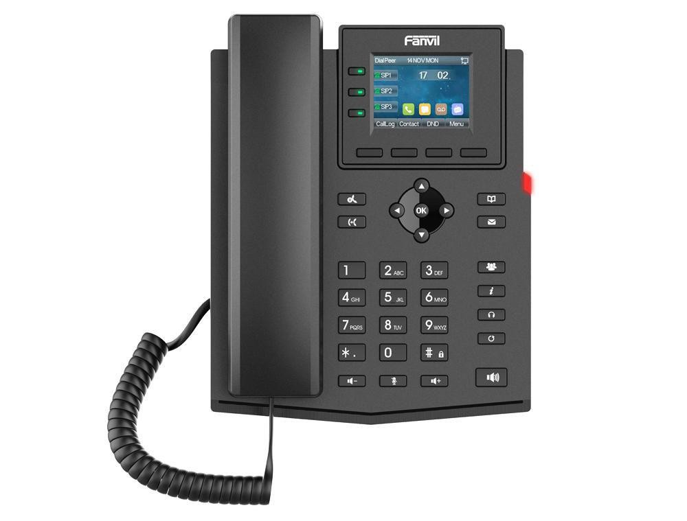 Fanvil Ip Phone Black 4 Lines LCD