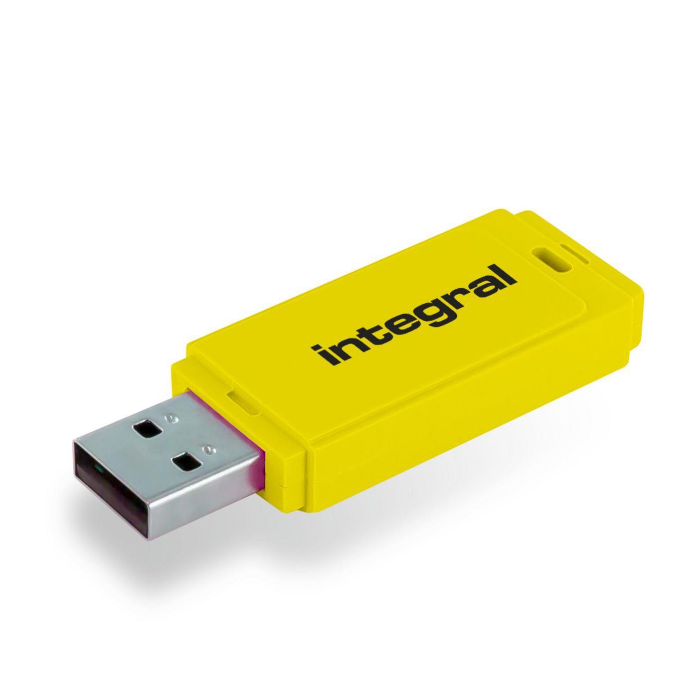 Integral 32Gb Usb2.0 Drive Neon Yellow