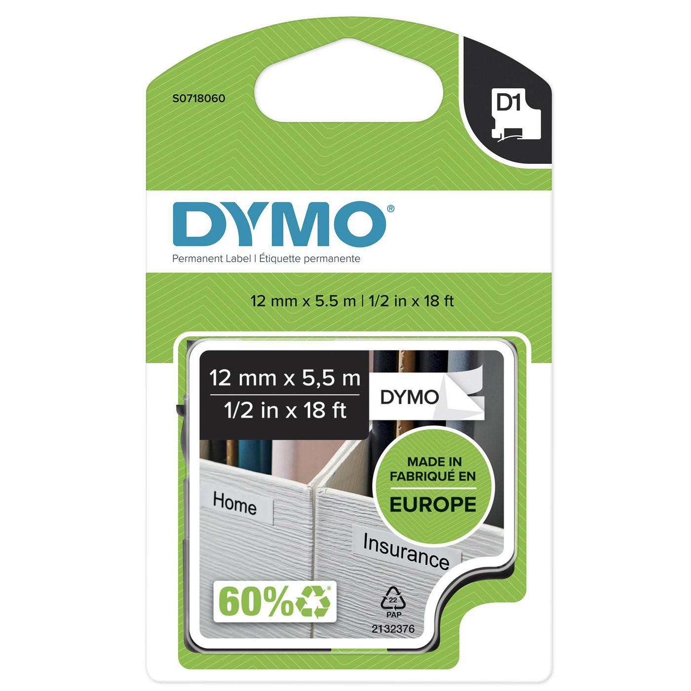 Dymo D1 Permanent Polyestertape