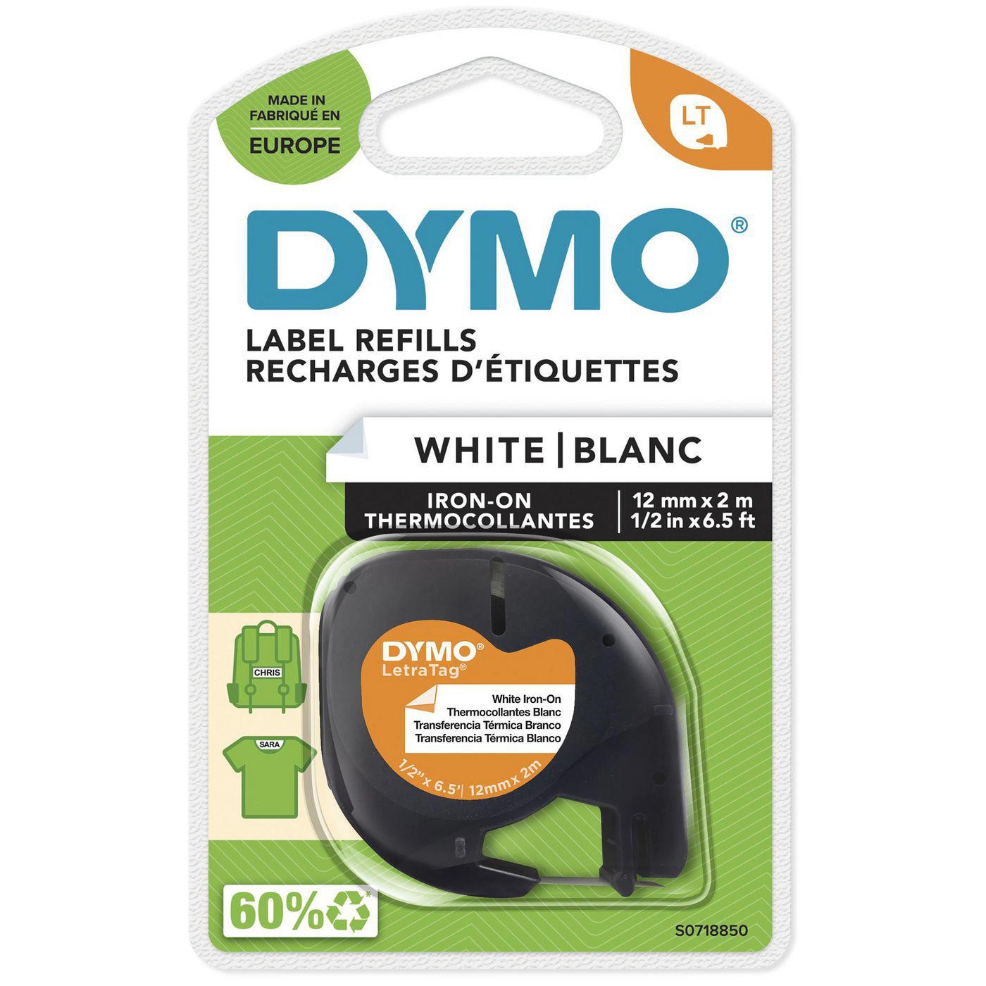 Dymo Letratag Tape Iron-On Black