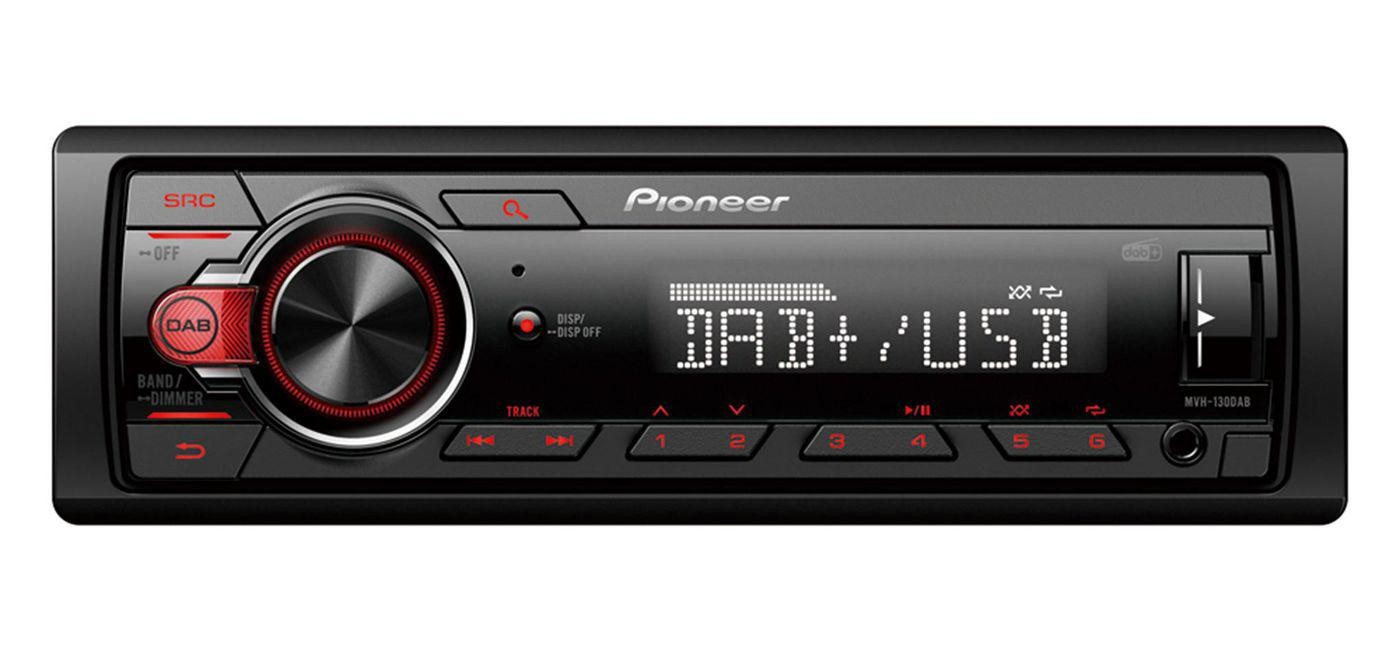 Pioneer Car Media Receiver Black, Red