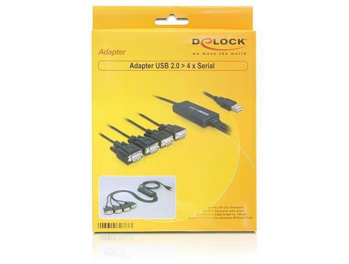 Delock Usb Cable Usb A - 4X D-Sub9