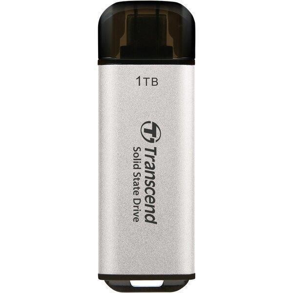 Transcend ESD300C 1 TB Portable Solid State Drive - External - Silver