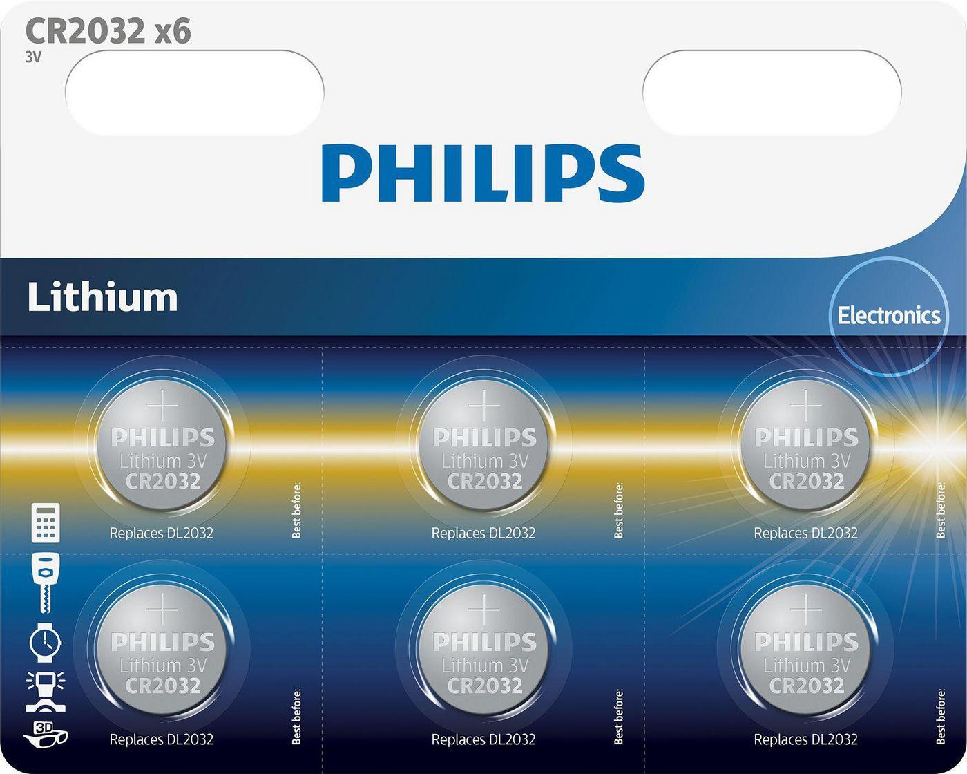 Philips Lithium 3.0V Coin 6-Blister