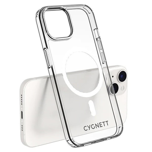 Cygnett AeroMag Apple iPhone 14 Clear Protective Case - Clear (Cy4173cpaeg), Slim, Raised Edges, Tpu Frame, Hard-Shell Back, Magsafe Compatible