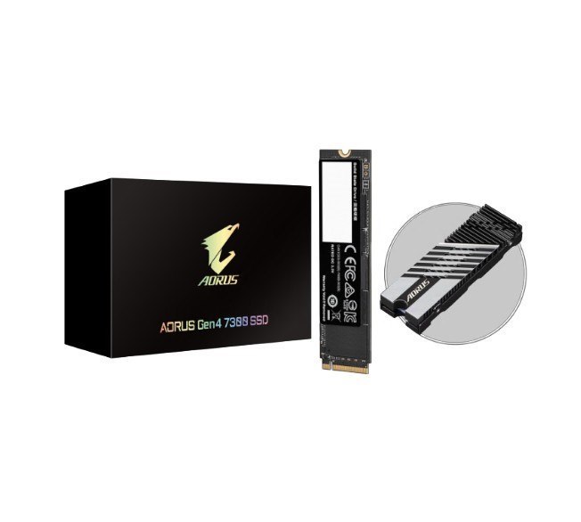 Gigabyte Aorus Gen4 7300 M2 SSD 2TB PCI-Express 4.0 X4, NVMe 1.4, Sequential Read ~7300 MB/s, Sequential Write ~6850 MB/s