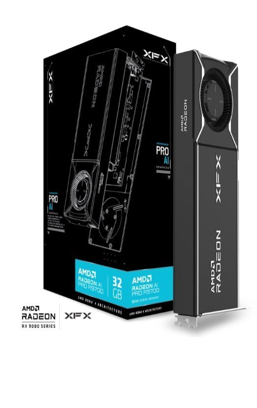 XFX Amd Radeon Ai Pro R9700 Blower 32GB GDDR6 4xDP, Amd Rdna™ 4 (Rx-97Xproaiy)